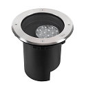 SLV Gulvindbygningslampe DASAR� L DALI rund, svingbar, asymmetrisk, d�mpbar IP65/IP67, rustfrit st�l d�mpbar