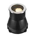 SLV Gulvindbygningslampe DASAR� L DALI rund, svingbar, asymmetrisk, d�mpbar IP65/IP67, rustfrit st�l d�mpbar