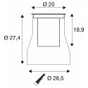 SLV Gulvindbygningslampe DASAR� L DALI rund, svingbar, asymmetrisk, d�mpbar IP65/IP67, rustfrit st�l d�mpbar