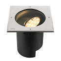 SLV Gulvindbygningslampe DASAR� L DALI svingbar, firkantet, asymmetrisk, d�mpbar IP65/IP67, rustfrit st�l d�mpbar