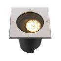 SLV Gulvindbygningslampe DASAR� L DALI svingbar, firkantet, asymmetrisk, d�mpbar IP65/IP67, rustfrit st�l d�mpbar