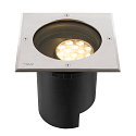 SLV Gulvindbygningslampe DASAR� L DALI svingbar, firkantet, asymmetrisk, d�mpbar IP65/IP67, rustfrit st�l d�mpbar