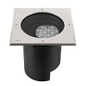 SLV Gulvindbygningslampe DASAR� L DALI svingbar, firkantet, asymmetrisk, d�mpbar IP65/IP67, rustfrit st�l d�mpbar