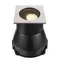 SLV Gulvindbygningslampe DASAR� L DALI svingbar, firkantet, asymmetrisk, d�mpbar IP65/IP67, rustfrit st�l d�mpbar