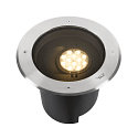 SLV Gulvindbygningslampe DASAR� XL DALI rund, svingbar, asymmetrisk, d�mpbar IP65/IP67, rustfrit st�l d�mpbar