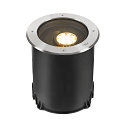 SLV Gulvindbygningslampe DASAR� XL DALI rund, svingbar, asymmetrisk, d�mpbar IP65/IP67, rustfrit st�l d�mpbar