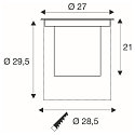 SLV Gulvindbygningslampe DASAR� XL DALI rund, svingbar, asymmetrisk, d�mpbar IP65/IP67, rustfrit st�l d�mpbar