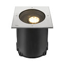SLV Gulvindbygningslampe DASAR� XL DALI svingbar, firkantet, asymmetrisk, d�mpbar IP65/IP67, rustfrit st�l d�mpbar