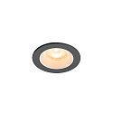 Indbygnings loftlampe NUMINOS� XS rund, egnet til VDU-arbejdsstationer IP20, sort, hvid, lakeret d�mpbar