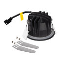 SLV ceiling recessed luminaire NUMINOS� XS round, suitable for VDU workstation IP20, black, white, lacquered dimmable