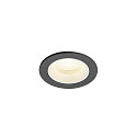 Indbygnings loftlampe NUMINOS� XS rund, egnet til VDU-arbejdsstationer IP20, sort, hvid, lakeret d�mpbar