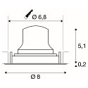 SLV Indbygnings loftlampe NUMINOS� MOVE XS rund, egnet til VDU-arbejdsstationer IP20, sort, hvid, lakeret d�mpbar