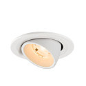 SLV Indbygnings loftlampe NUMINOS� GIMBLE S rund, egnet til VDU-arbejdsstationer IP20, hvid, lakeret d�mpbar
