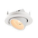 SLV ceiling recessed luminaire NUMINOS� GIMBLE S round, suitable for VDU workstation IP20, white, lacquered dimmable