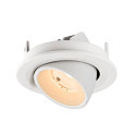 SLV Indbygnings loftlampe NUMINOS� GIMBLE S rund, egnet til VDU-arbejdsstationer IP20, hvid, lakeret d�mpbar