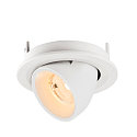SLV Indbygnings loftlampe NUMINOS� GIMBLE S rund, egnet til VDU-arbejdsstationer IP20, hvid, lakeret d�mpbar