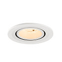 SLV Indbygnings loftlampe NUMINOS� GIMBLE S rund, egnet til VDU-arbejdsstationer IP20, hvid, lakeret d�mpbar