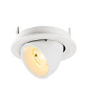 SLV Indbygnings loftlampe NUMINOS� GIMBLE S rund, egnet til VDU-arbejdsstationer IP20, hvid, lakeret d�mpbar