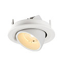 SLV Indbygnings loftlampe NUMINOS� GIMBLE S rund, egnet til VDU-arbejdsstationer IP20, hvid, lakeret d�mpbar