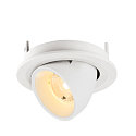 SLV Indbygnings loftlampe NUMINOS� GIMBLE S rund, egnet til VDU-arbejdsstationer IP20, hvid, lakeret d�mpbar
