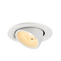 SLV Indbygnings loftlampe NUMINOS� GIMBLE S rund, egnet til VDU-arbejdsstationer IP20, hvid, lakeret d�mpbar
