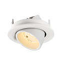 SLV Indbygnings loftlampe NUMINOS� GIMBLE S rund, egnet til VDU-arbejdsstationer IP20, hvid, lakeret d�mpbar