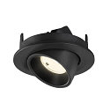 SLV Indbygnings loftlampe NUMINOS� GIMBLE S rund, egnet til VDU-arbejdsstationer IP20, sort, lakeret d�mpbar