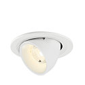 Indbygnings loftlampe NUMINOS� GIMBLE S rund, egnet til VDU-arbejdsstationer IP20, hvid, lakeret d�mpbar