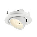 SLV Indbygnings loftlampe NUMINOS� GIMBLE S rund, egnet til VDU-arbejdsstationer IP20, hvid, lakeret d�mpbar