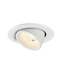 SLV Indbygnings loftlampe NUMINOS� GIMBLE S rund, egnet til VDU-arbejdsstationer IP20, hvid, lakeret d�mpbar