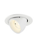 Indbygnings loftlampe NUMINOS� GIMBLE S rund, egnet til VDU-arbejdsstationer IP20, hvid, lakeret d�mpbar