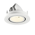 SLV Indbygnings loftlampe NUMINOS� GIMBLE S rund, egnet til VDU-arbejdsstationer IP20, hvid, lakeret d�mpbar