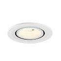 SLV Indbygnings loftlampe NUMINOS� GIMBLE S rund, egnet til VDU-arbejdsstationer IP20, hvid, lakeret d�mpbar