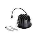 SLV Indbygnings loftlampe NUMINOS� S rund, egnet til VDU-arbejdsstationer IP20, sort, lakeret d�mpbar