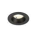 Indbygnings loftlampe NUMINOS� S rund, egnet til VDU-arbejdsstationer IP20, sort, lakeret d�mpbar