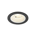 Indbygnings loftlampe NUMINOS� S rund, egnet til VDU-arbejdsstationer IP20, sort, hvid, lakeret d�mpbar