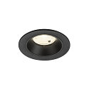 Indbygnings loftlampe NUMINOS� S rund, egnet til VDU-arbejdsstationer IP20, sort, lakeret d�mpbar