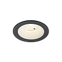 Indbygnings loftlampe NUMINOS� S rund, egnet til VDU-arbejdsstationer IP20, sort, hvid, lakeret d�mpbar