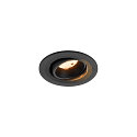 Indbygnings loftlampe NUMINOS� MOVE S rund, egnet til VDU-arbejdsstationer IP20, sort, lakeret d�mpbar