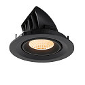 SLV Indbygnings loftlampe NUMINOS� GIMBLE M egnet til VDU-arbejdsstationer IP20, sort, lakeret d�mpbar
