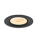 SLV Indbygnings loftlampe NUMINOS� GIMBLE M egnet til VDU-arbejdsstationer IP20, sort, hvid, lakeret d�mpbar