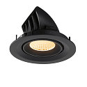 SLV Indbygnings loftlampe NUMINOS� GIMBLE M egnet til VDU-arbejdsstationer IP20, sort, lakeret d�mpbar