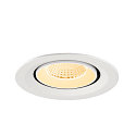 SLV Indbygnings loftlampe NUMINOS� GIMBLE M egnet til VDU-arbejdsstationer IP20, hvid, lakeret d�mpbar