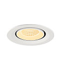 SLV Indbygnings loftlampe NUMINOS� GIMBLE M egnet til VDU-arbejdsstationer IP20, hvid, lakeret d�mpbar