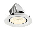SLV Indbygnings loftlampe NUMINOS� GIMBLE M egnet til VDU-arbejdsstationer IP20, hvid, lakeret d�mpbar
