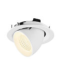 SLV Indbygnings loftlampe NUMINOS� GIMBLE M egnet til VDU-arbejdsstationer IP20, hvid, lakeret d�mpbar