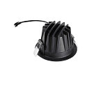 SLV Indbygnings loftlampe NUMINOS� M rund, egnet til VDU-arbejdsstationer IP20, sort, lakeret d�mpbar