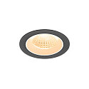 Indbygnings loftlampe NUMINOS� M rund, egnet til VDU-arbejdsstationer IP20, sort, hvid, lakeret d�mpbar