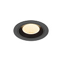 Indbygnings loftlampe NUMINOS� M rund, egnet til VDU-arbejdsstationer IP20, sort, lakeret d�mpbar