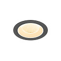 Indbygnings loftlampe NUMINOS� M rund, egnet til VDU-arbejdsstationer IP20, sort, hvid, lakeret d�mpbar